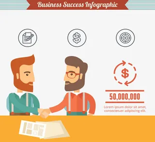 商务合作签约过程免抠