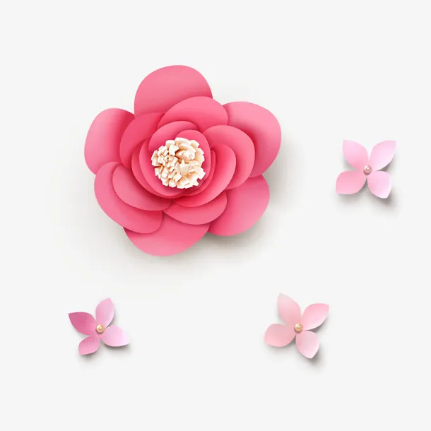 韩式美容美妆唯美立体花卉素材免抠手绘/卡通卡通元素