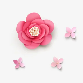 韩式美容美妆唯美立体花卉素材免抠手绘/卡通卡通元素 韩式美容美妆唯美立体花卉素材免抠手绘/卡通卡通元素