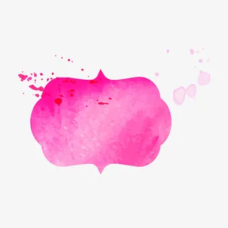 水彩墨迹边框免抠