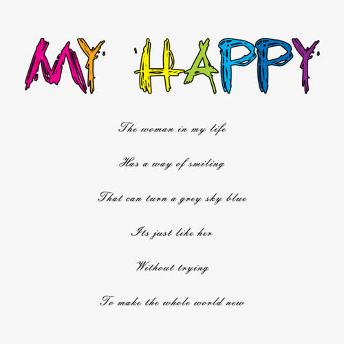 MYHAPPY艺术字免抠