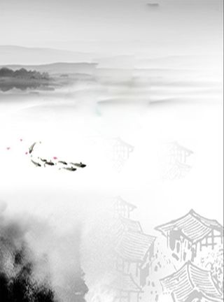 古风水墨画山水背景素材高清
