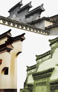 中国风屋檐免抠