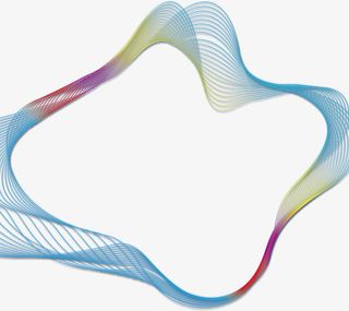 富有潮流时尚色彩的渐变线条免抠