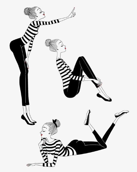 卡通女生免抠