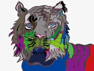 矢量抽象的老虎免抠