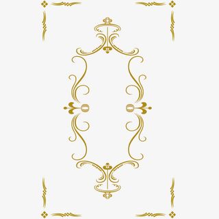 棕色花纹边框装饰素材114图库免抠
