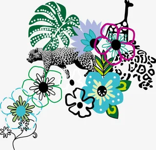 花朵 印花图案免抠