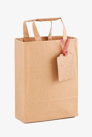 提手牛皮纸袋免抠