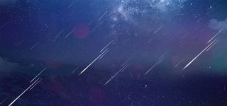 婚礼浪漫梦幻流星雨蓝色banner高清