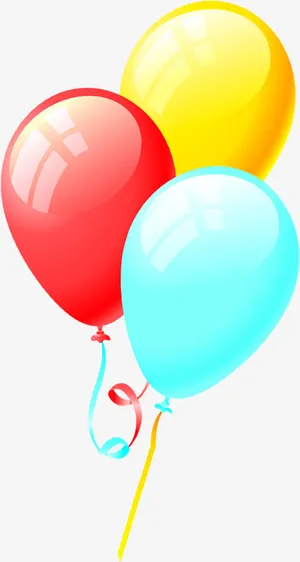 手绘彩色展架气球免抠