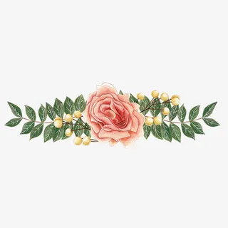 水彩手绘玫瑰花牡丹花免抠