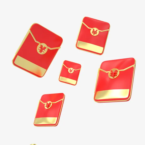 金红包漂浮物免抠