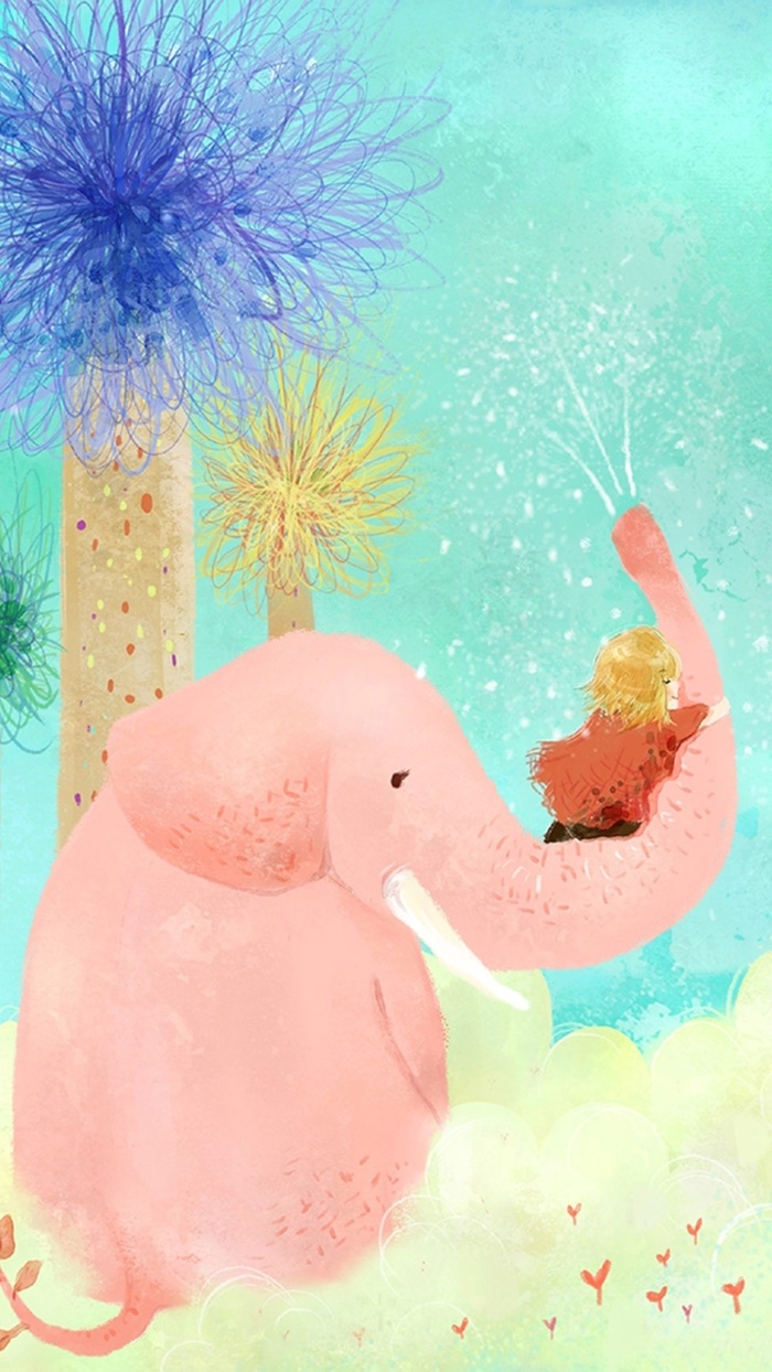 卡通大象H5背景高清