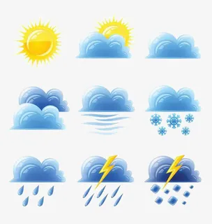 创意天气图标免抠