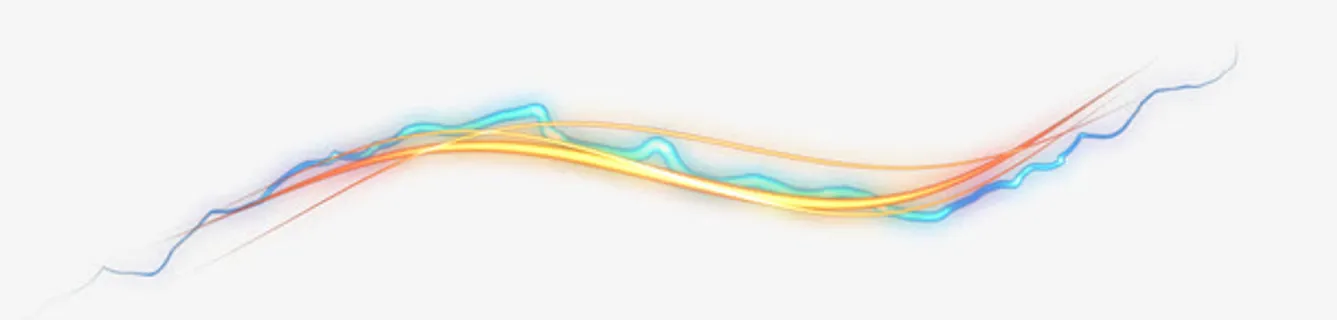 变色光线条曲线光效免抠