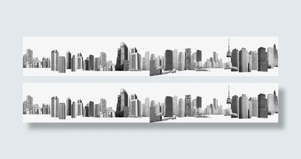 灰色城市建筑人才招聘免抠