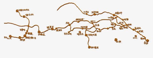 丝路沿途线路图免抠