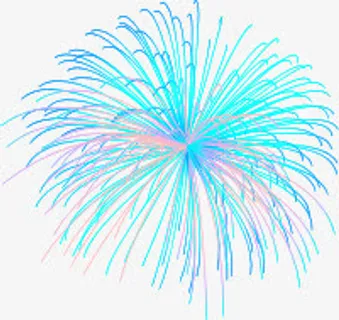 蓝色烟火免抠