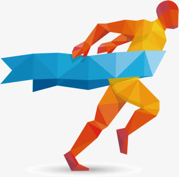 立体质感跑步冠军免抠