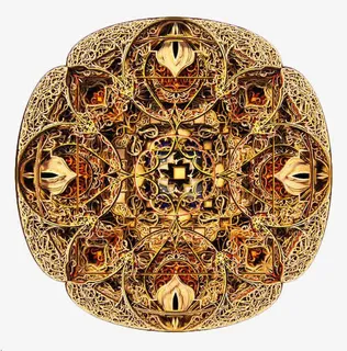 金色纹理花纹免抠