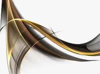 咖啡色弯曲线条免抠