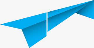 蓝色渐变条几何抽象效果免抠