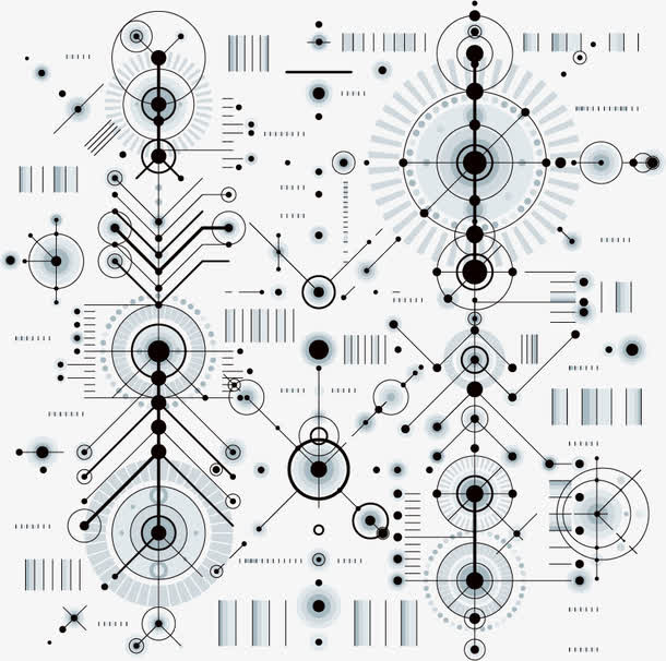 灰色图纸工程机械矢量素材免抠