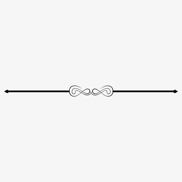 黑色线条花纹边框线免抠