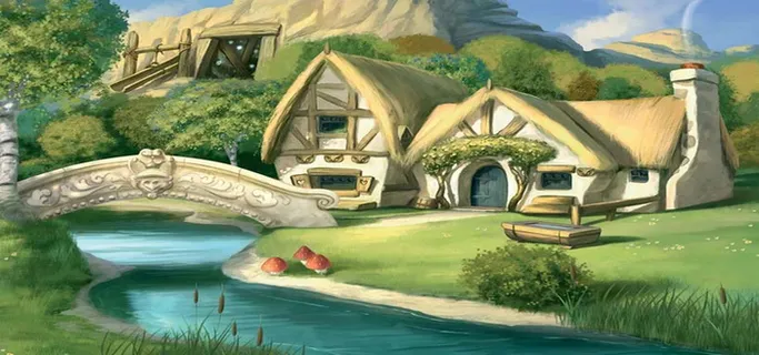 油画屋背景高清