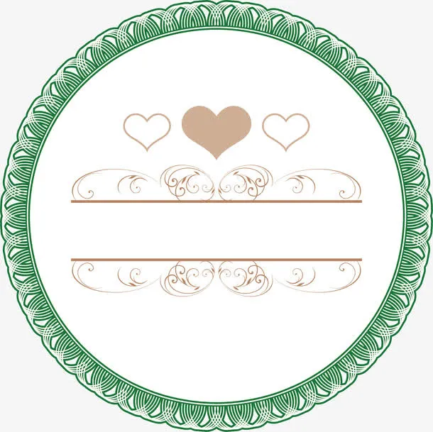 圆形的彩条装饰边框免抠