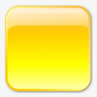 黄色水晶风格按钮图标免抠