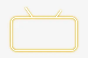 霓虹灯效果小电视机免抠