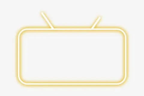 霓虹灯效果小电视机免抠