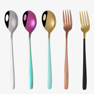 304不锈钢叉勺免抠