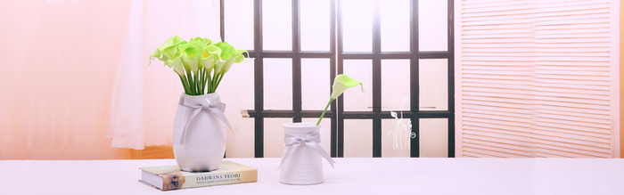 粉色窗台花瓶背景高清