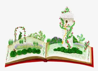 书本里的植物园免抠