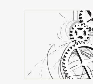 创意机械齿轮边框装饰免抠