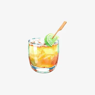 冰镇饮料手绘简图免抠