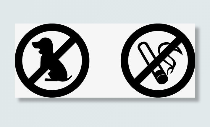 矢量禁止带宠物和吸烟标志免抠