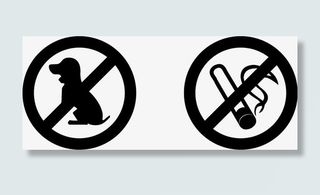 矢量禁止带宠物和吸烟标志免抠