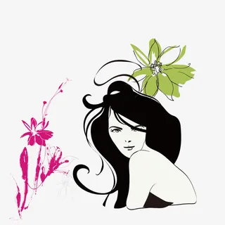 人物渲染的花草免抠 人物渲染的花草免抠