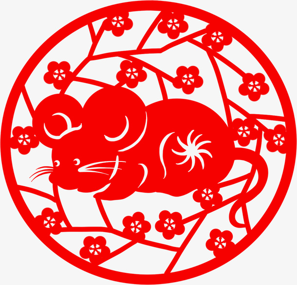 新年喜庆剪纸元素免抠