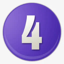 深蓝色的数字序号4图标免抠