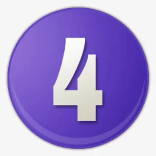 深蓝色的数字序号4图标免抠