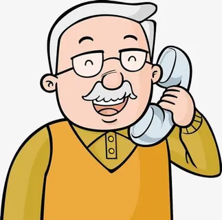 打电话的爷爷免抠