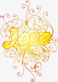 LOVE艺术字，花边装饰，淘宝免抠