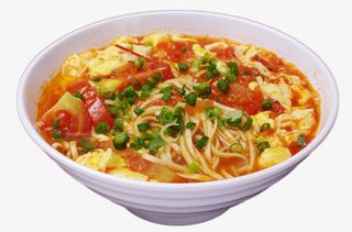 美味诱人西红柿鸡蛋面免抠