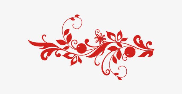 喜庆花纹免抠