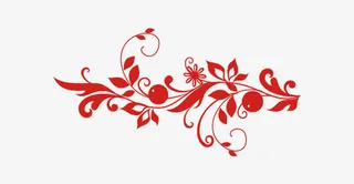 喜庆花纹免抠